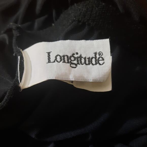 Longitude Womens Black One Piece Swimsuit With Sequined Ruffle Straps Size 10 - Picture 4 of 6